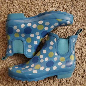 L.L. BEAN Women's Size 8 POLKA DOT RUBBER RAIN